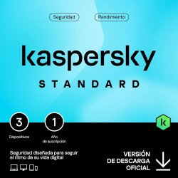 Kaspersky Standard 3 Dispositivos 1 año Base Descarga electronica