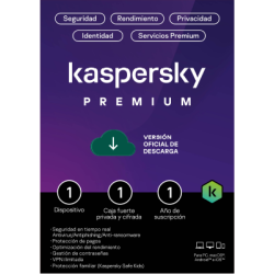 Kaspersky Premium + Customer Support 1 Dispositivo 1 Cuenta KPM 1 año Base Descarga electronica