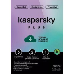 Kaspersky Plus 3 Dispositivos 2 Cuentas KPM 1 año Base Descarga electronica