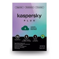 Kaspersky Plus 10 Dispositivos 5 Cuentas KPM 1 año Base Descarga electronica